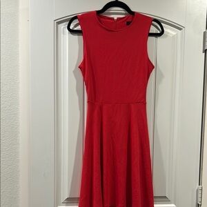 Twenty Vibrant Red Open back fitted Midi Dress Size Medium